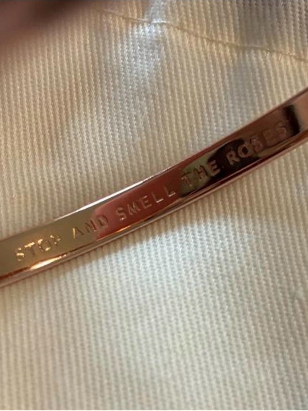 Kate Spade Rose Gold Bangle Stop & Smell The Roses - Picture 7 of 8